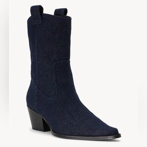 STAUD June Boots in Dark Denim - size 39